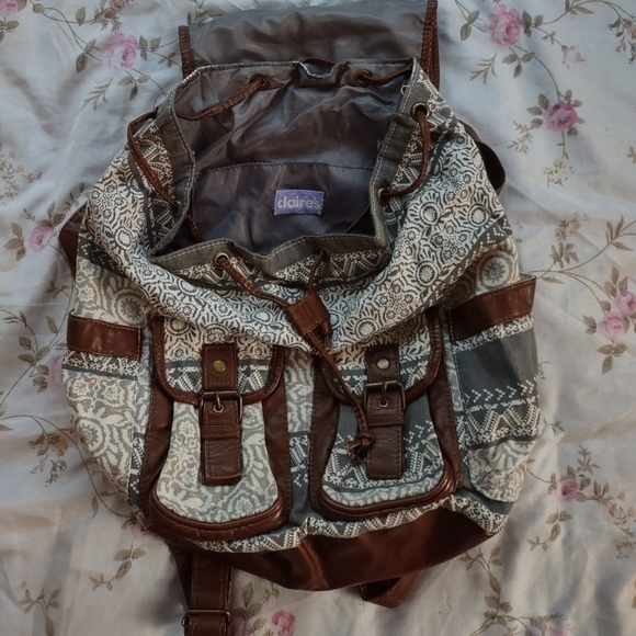 White Floral Mini Backpack - Picture 4 of 4